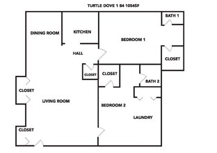 B5 - 2 Bedroom 2 Bathroom 215 floor plan